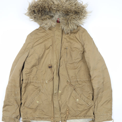 Divided Women's Beige Parka Coat Size 10