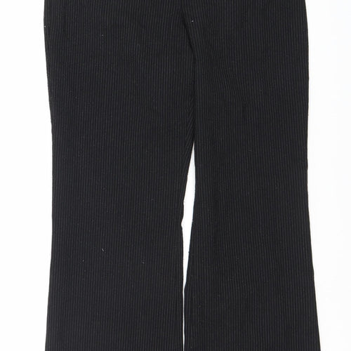 Marks and Spencer Women's Black Pinstripe Trousers UK 12