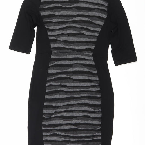 Blue Chameleon Women's Black Grey Pencil Dress Size 10