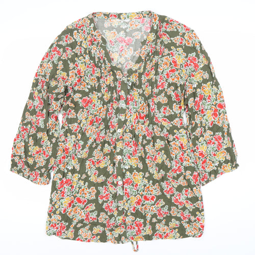 Colton Traders Women's Floral Green Top Size 18