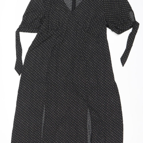 QED London Women's Black Dress Size 8 with Zip Closure
