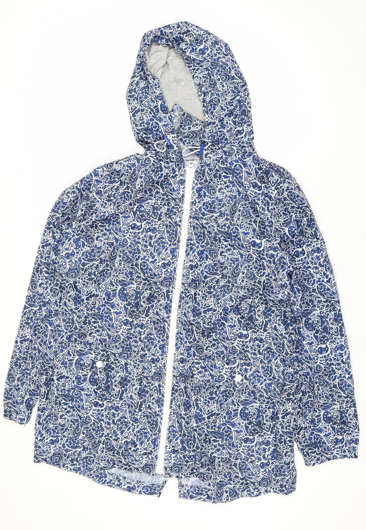 Marks and Spencer Women's Blue Paisley Rain Jacket M
