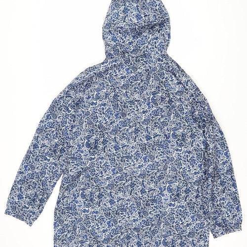 Marks and Spencer Women's Blue Paisley Rain Jacket M