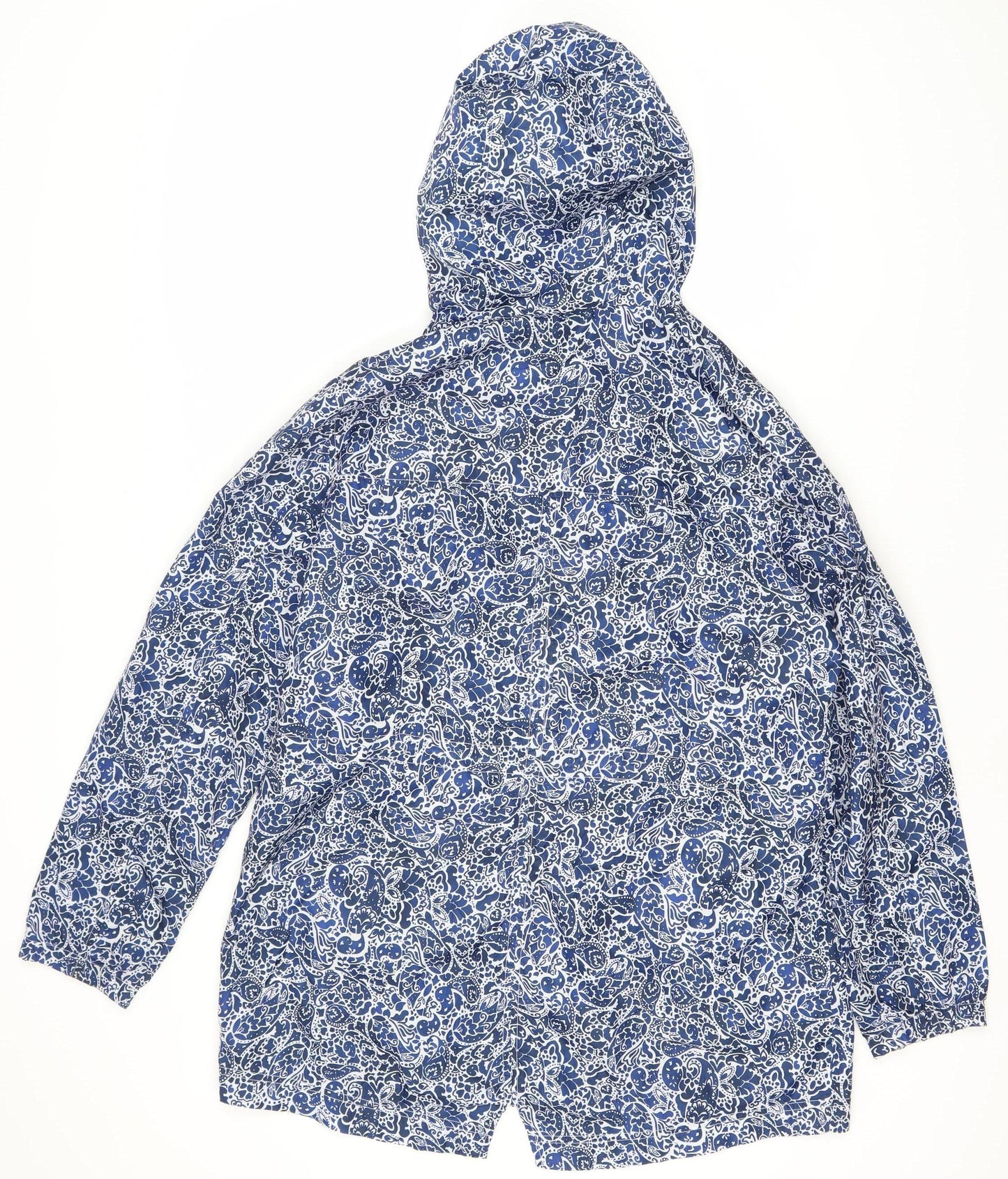 Marks and Spencer Women's Blue Paisley Rain Jacket M