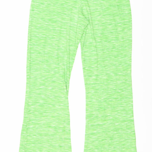 Bershka Green Trousers for Women, Size L, Viscose Blend