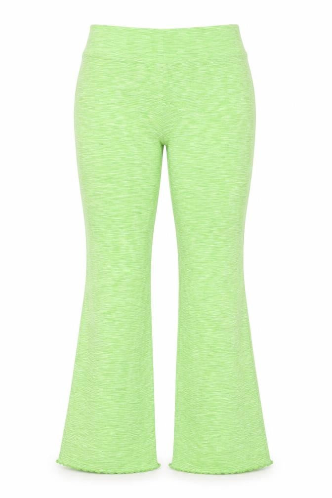Bershka Green Trousers for Women, Size L, Viscose Blend