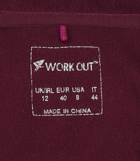 Work Out Women's Purple Full Zip Hoodie Size 12