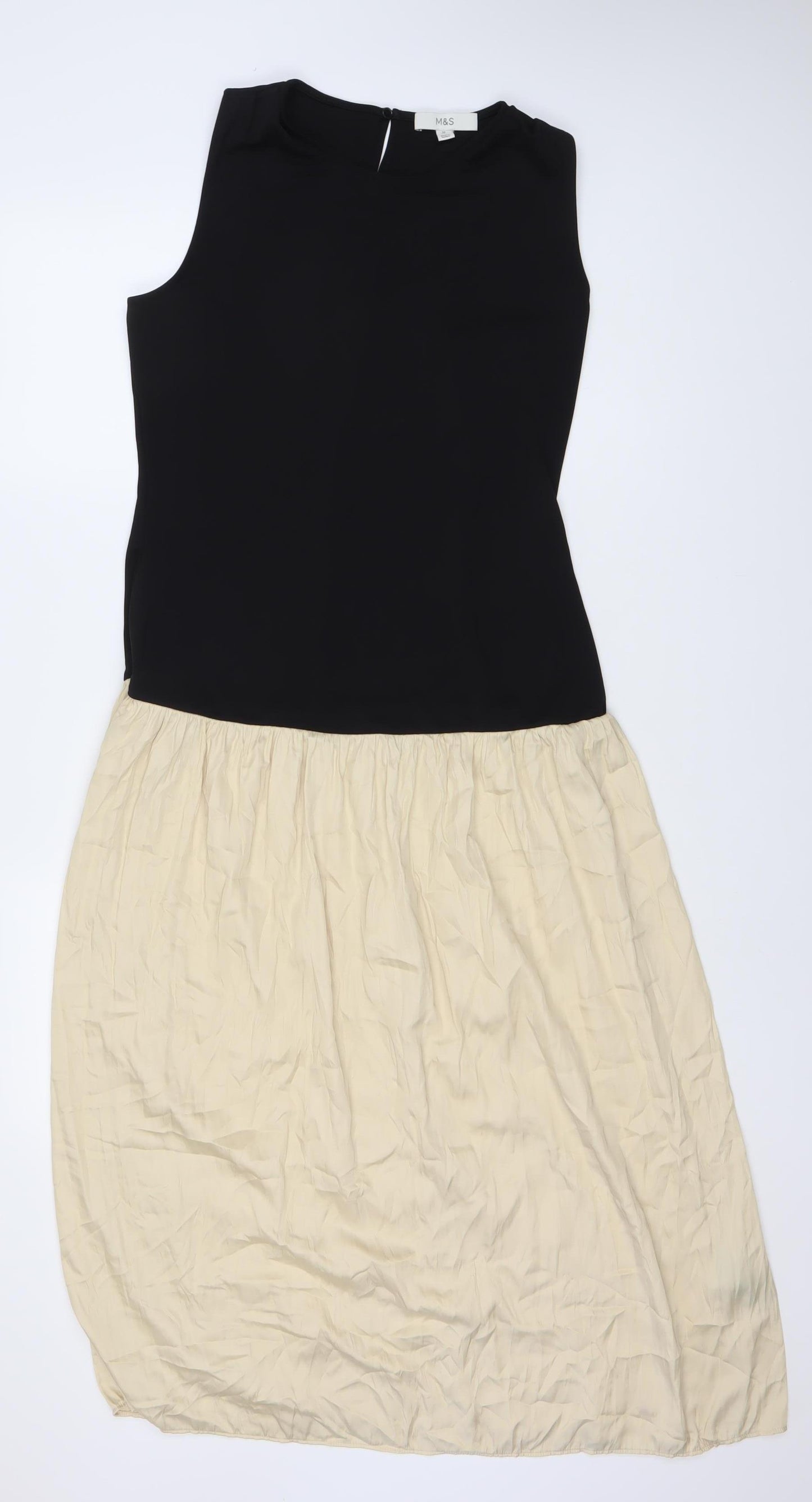 Marks and Spencer Women's Black Beige Dress Size 12