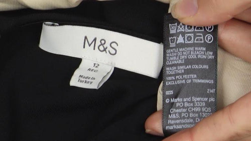 Marks and Spencer Women's Black Beige Dress Size 12