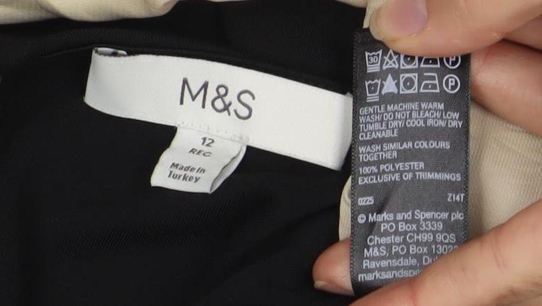 Marks and Spencer Women's Black Beige Dress Size 12
