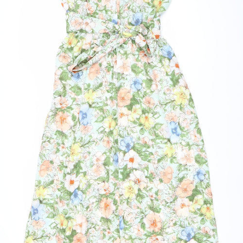 Izabel London Women's Green Floral Dress Size 10