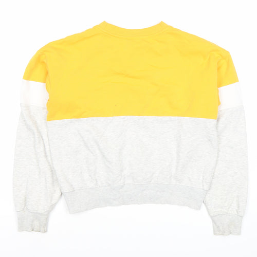 H&M Girls Colourblock Sweatshirt - Yellow/Grey 13-14 Years