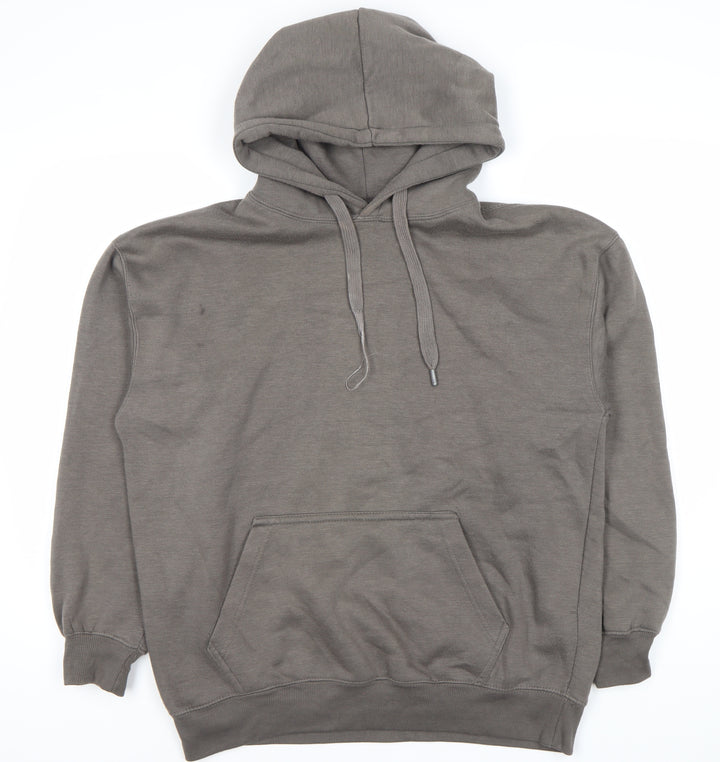 Pull&Bear Unisex Grey XS Hoodie with Drawstring and Hood