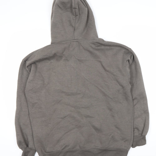 Pull&Bear Unisex Grey XS Hoodie with Drawstring and Hood