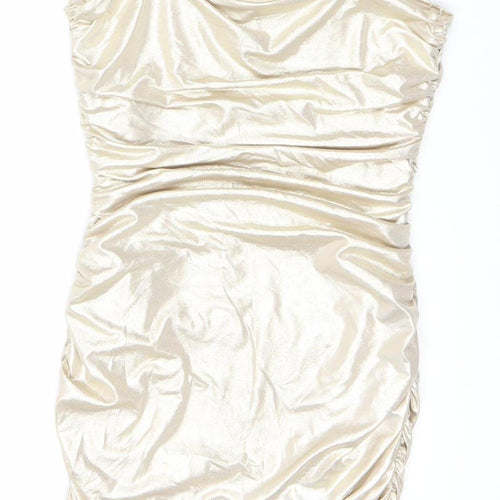 Pink Vanilla Women Beige Dress Strappy Sleeveless Size 8
