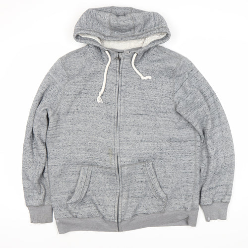 Livergy Men's Grey Full Zip Hoodie Size L