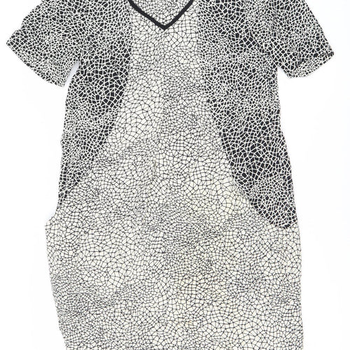 Marks and Spencer Women's Black Geometric Dress Size 10