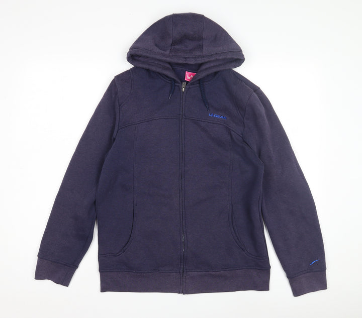 LA Gear Women's Blue Full Zip Hoodie, Size 12