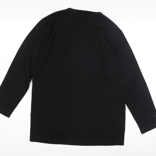 JFW Classics Women's Black Wool Pullover, Size S