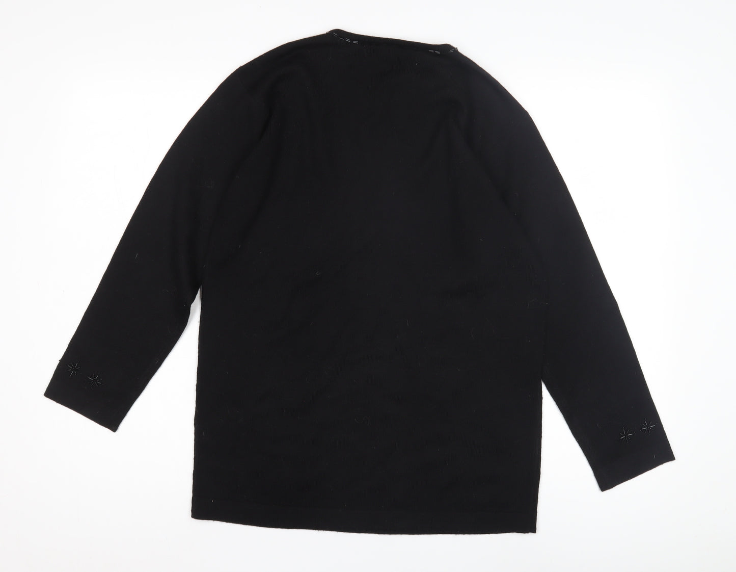JFW Classics Women's Black Wool Pullover, Size S