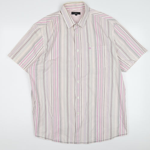 Jeff Banks Men's Multicoloured Striped Shirt - Large