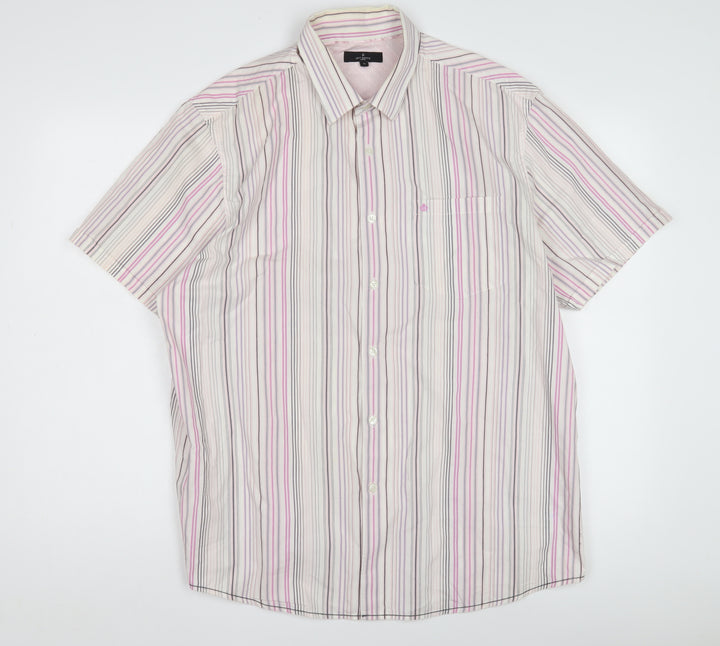 Jeff Banks Men's Multicoloured Striped Shirt - Large