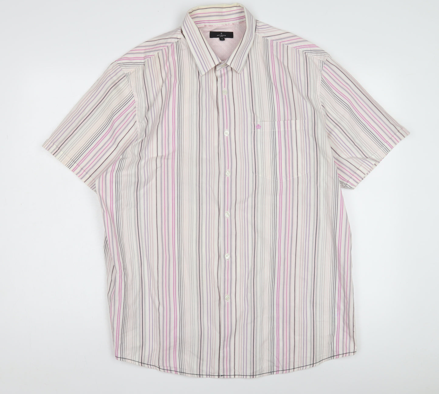 Jeff Banks Men's Multicoloured Striped Shirt - Large