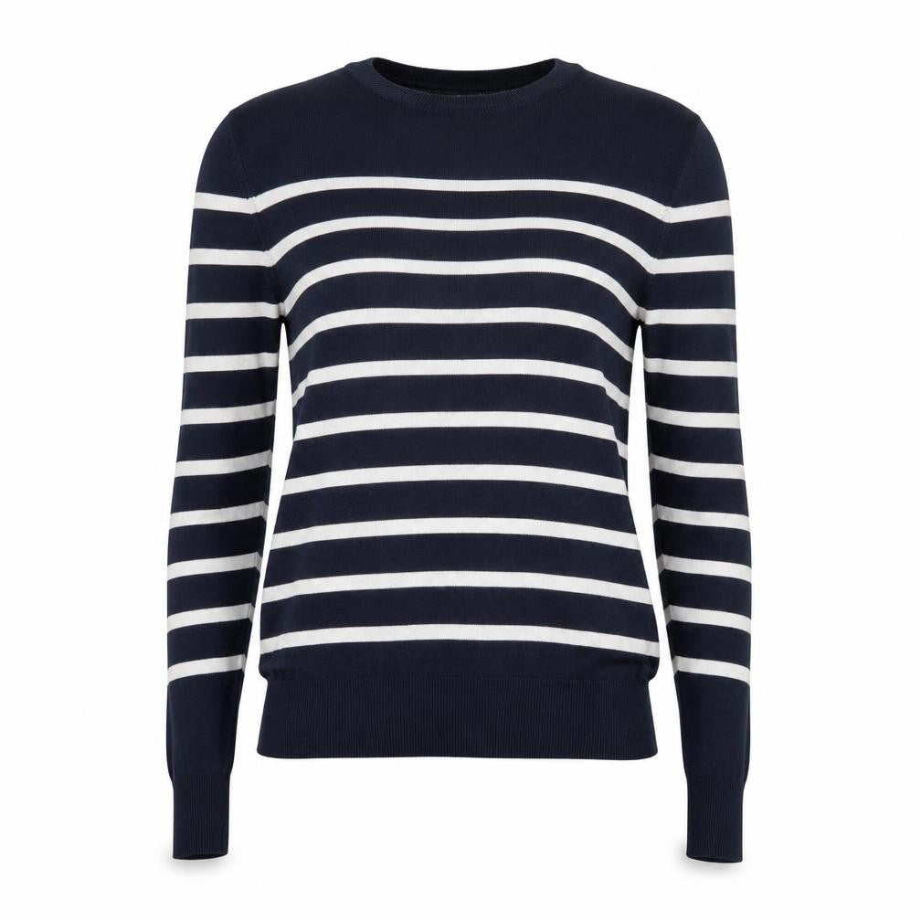 Front view of H&M Women's Black Striped jumper XS