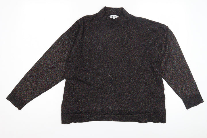 Warehouse Women's Black Mock Neck Jumper Size 12