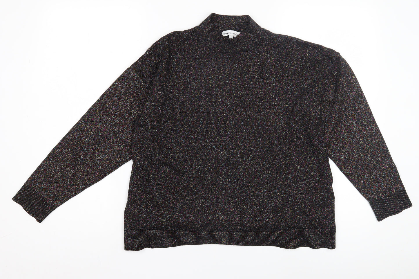 Warehouse Women's Black Mock Neck Jumper Size 12