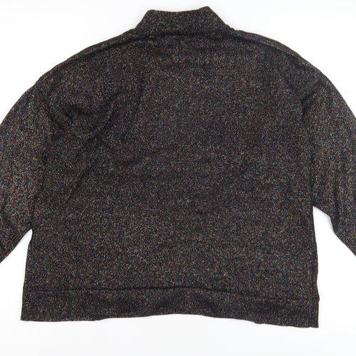 Warehouse Women's Black Mock Neck Jumper Size 12