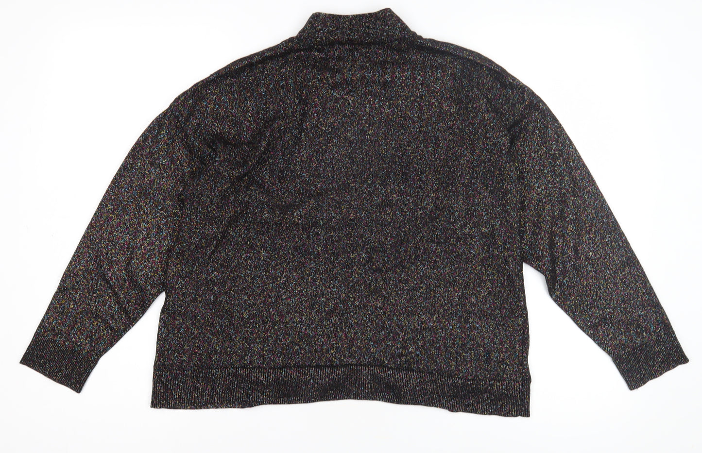 Warehouse Women's Black Mock Neck Jumper Size 12