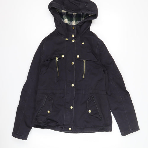 Topshop Women’s Black Parka Jacket Size 8