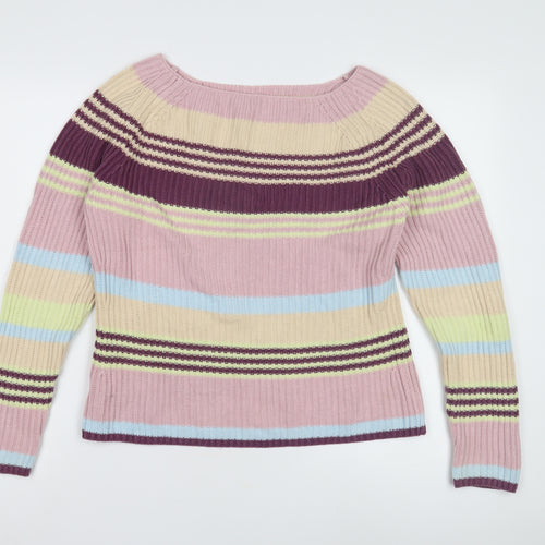 Next Women's Multicoloured Striped Jumper Size 12