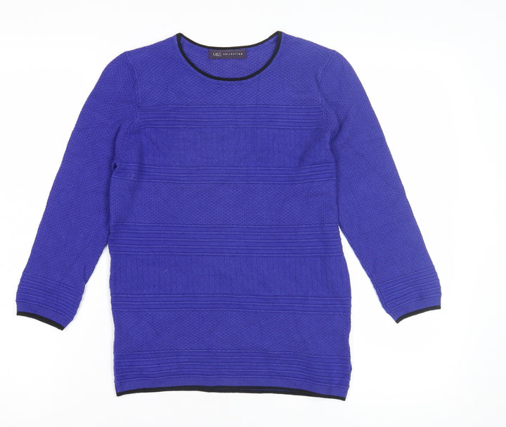 Marks and Spencer Women's Blue Knit Pullover Jumper Size 8