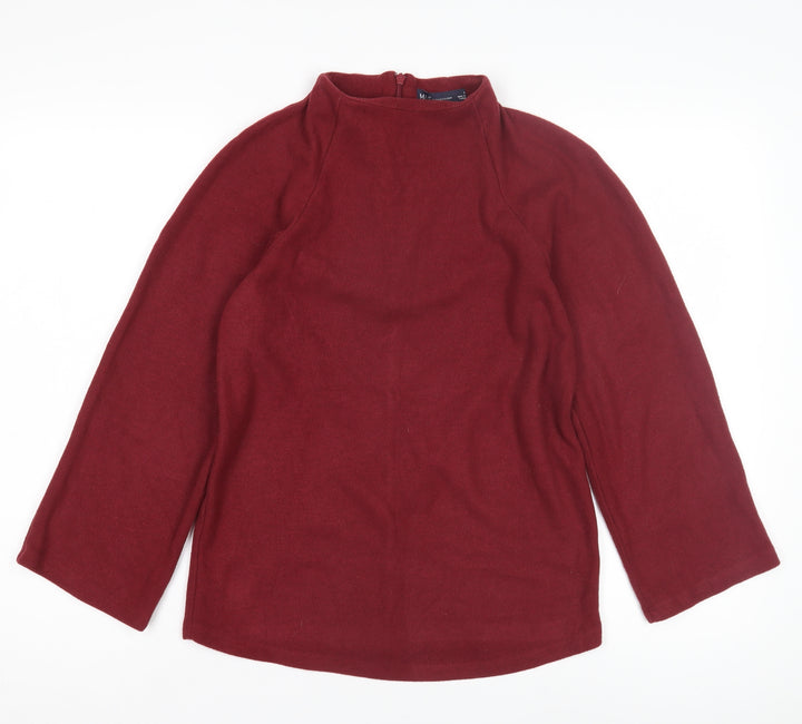 Marks and Spencer Red High Neck Women's Jumper