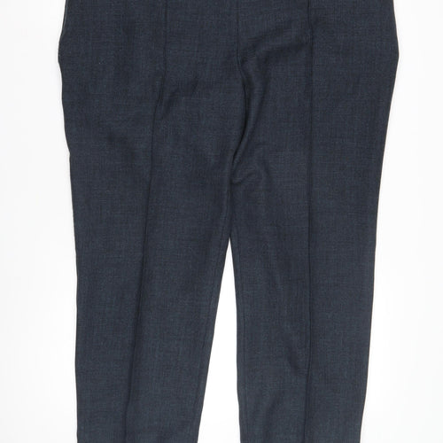 Honor Millburn Women's Blue Herringbone Trousers Size 20