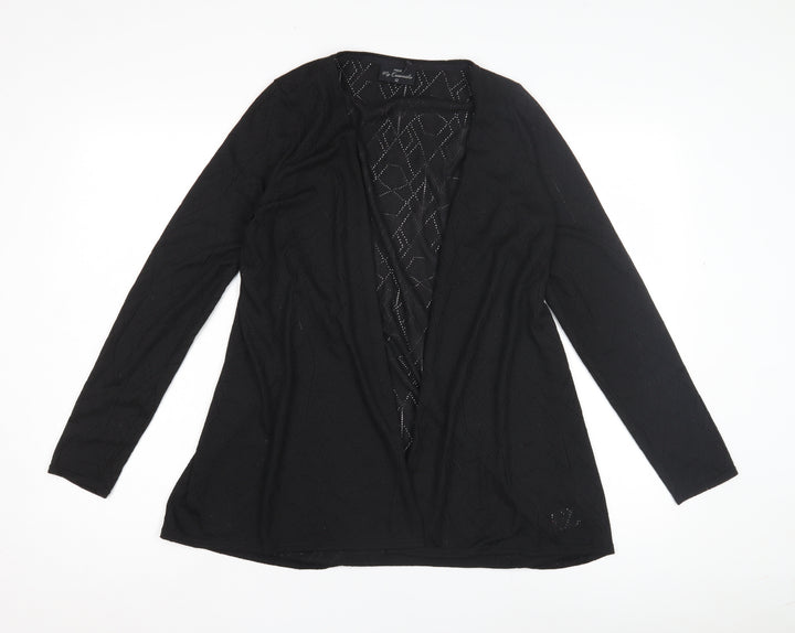 Next Women's Black Open Front Cardigan Regular Size 12