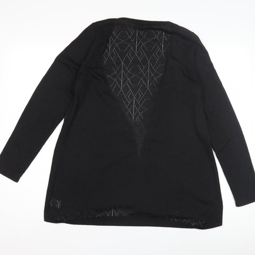 Next Women's Black Open Front Cardigan Regular Size 12