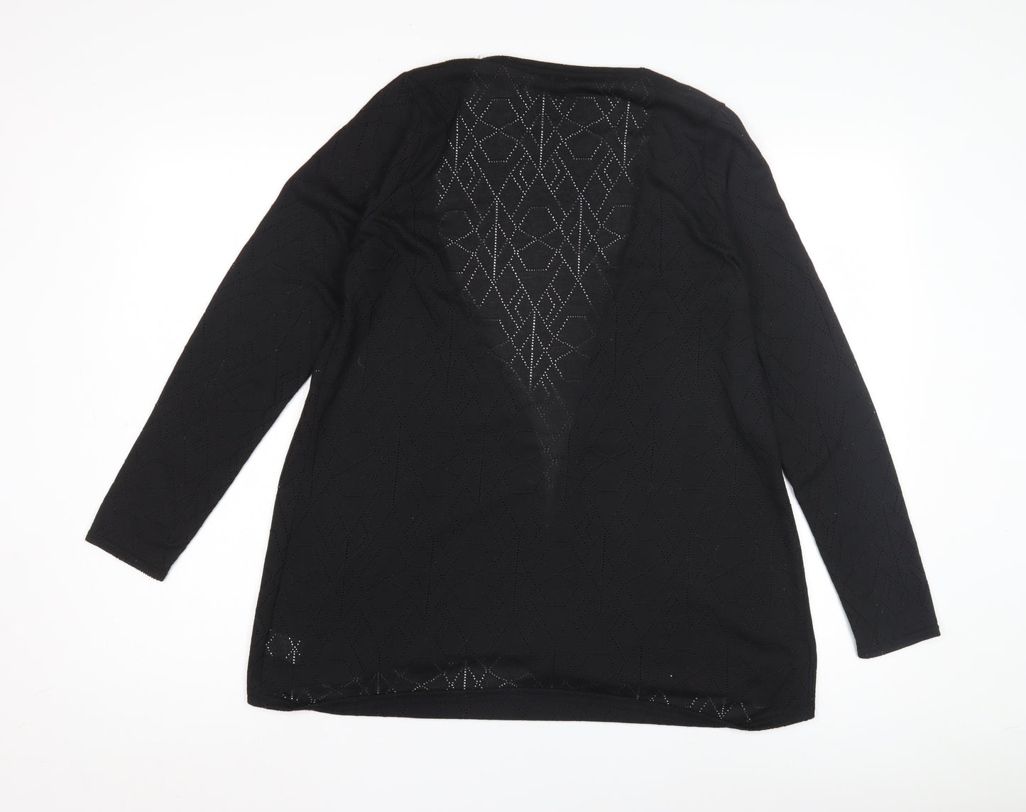 Next Women's Black Open Front Cardigan Regular Size 12