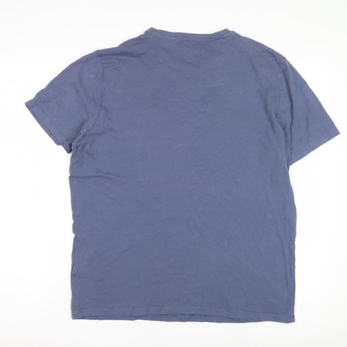 U.S. Athletic Men's Blue Large Graphic Print T-Shirt