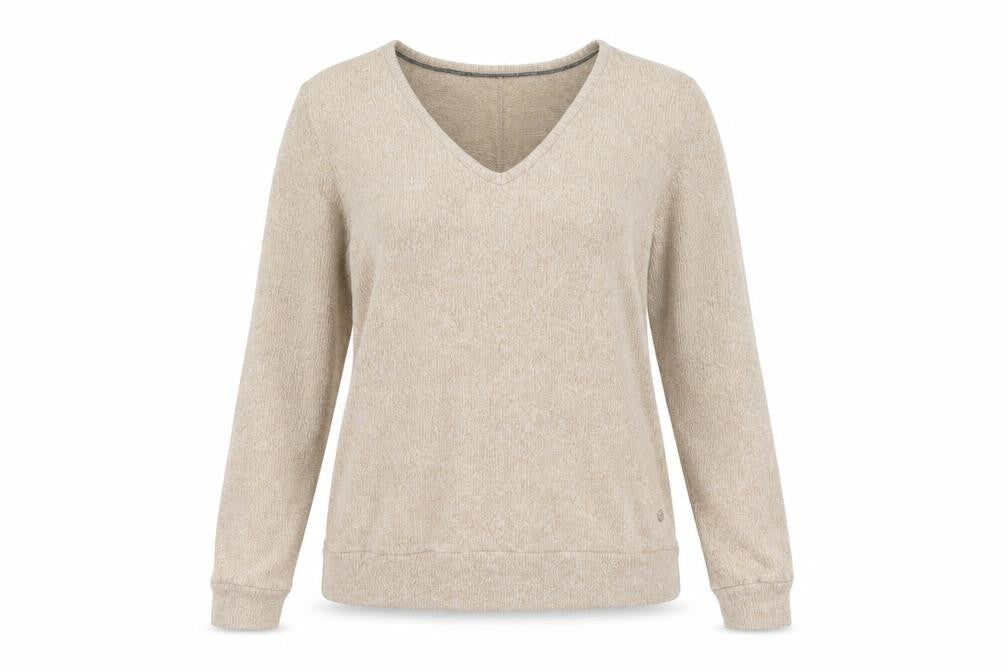 ESPRIT Women's Beige V-Neck Pullover Jumper XS