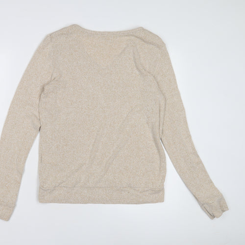 Esprit Women's Beige V-Neck Pullover Jumper XS