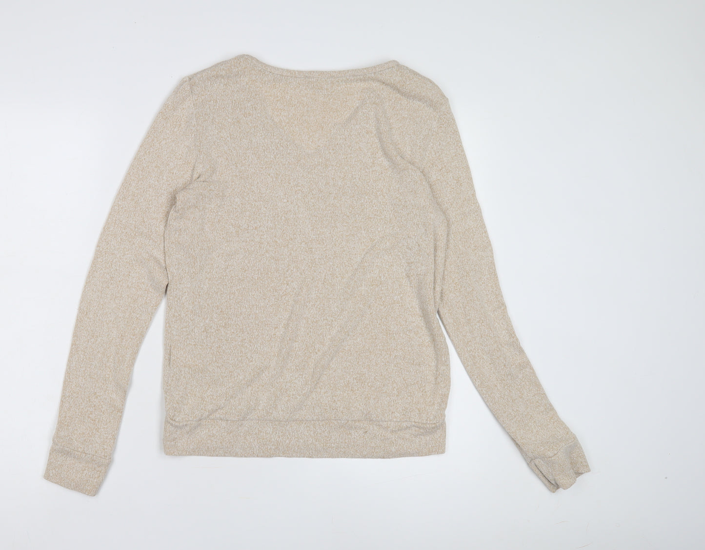 Esprit Women's Beige V-Neck Pullover Jumper XS