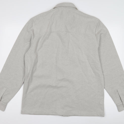 Marks and Spencer Mens Grey Button-Up Shirt M