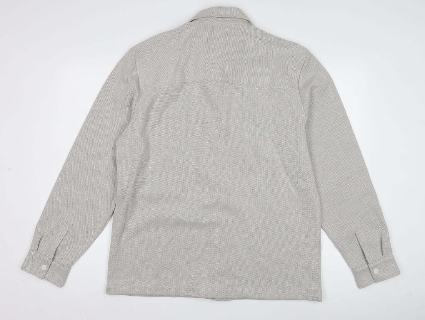 Marks and Spencer Mens Grey Button-Up Shirt M