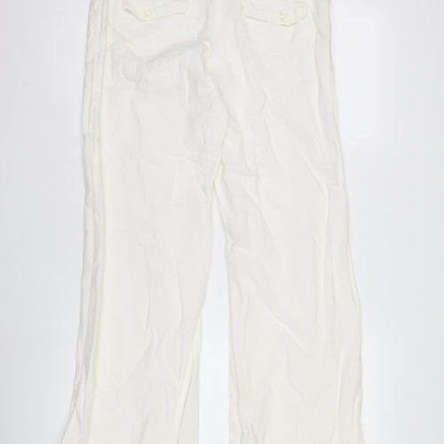 Next Women's Ivory Cargo Trousers, Size 42-43