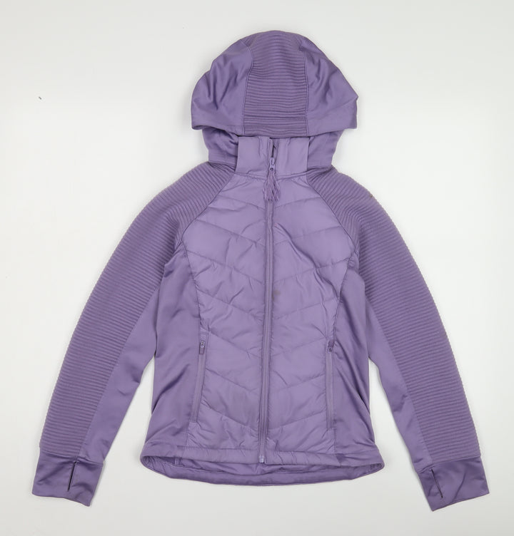 H&M Girls Purple Full Zip Hoodie, Size 12, Lightweight & Sporty