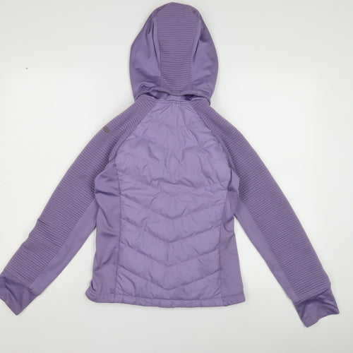 H&M Girls Purple Full Zip Hoodie, Size 12, Lightweight & Sporty
