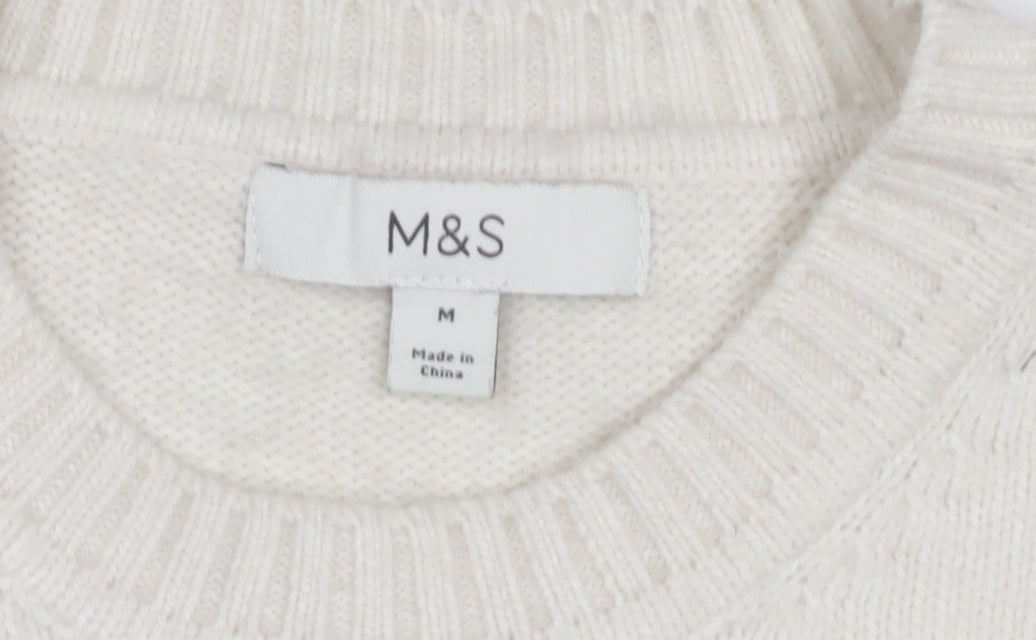 Marks and Spencer Women's Ivory Star Pullover M